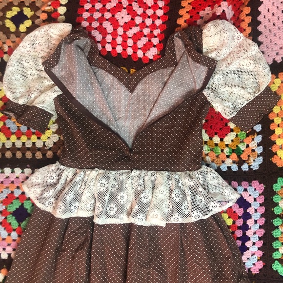 1960 Gunne Sax Style Poof Sleeve Dress - Picture 6 of 8